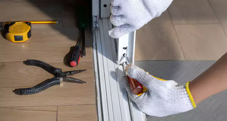 Backyard Sliding Door Track Repair in Jupiter, FL